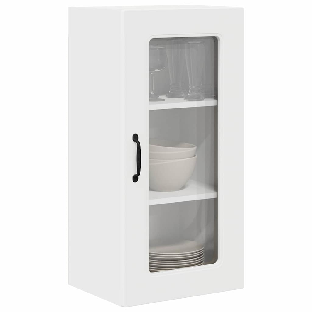 Küchenhängeschrank mit Regal Weiß 40 x 31 x 80 cm Holzwerkstoff